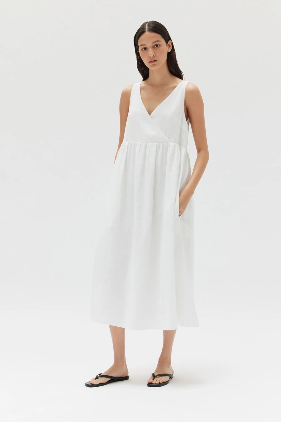Hot Assembly Label Anouk Linen Dress, White | Assembly Label