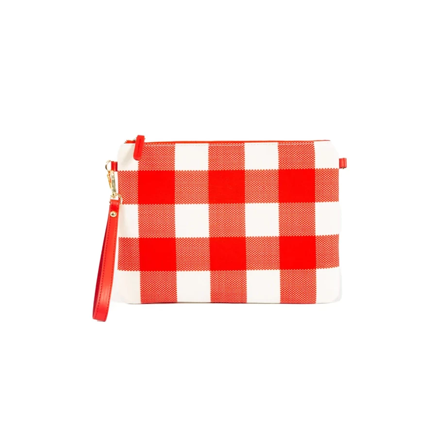 Online Liv & Milly Red Gingham Crossbody Bag, Small | Liv & Milly